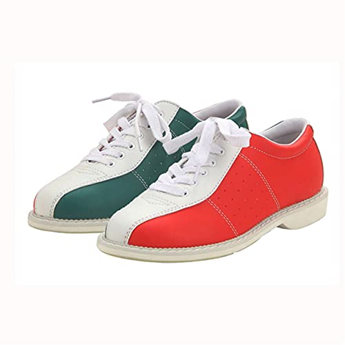 Foto von WJFGGXHK Herren Bowlingschuhe, Leichte Flache Sohle-Frauenschalen Schuhe Komfort-Bowling-Trainer,Multi Colored,46 EU