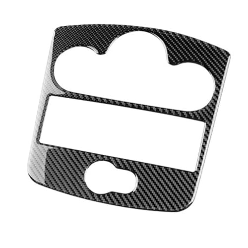 HDGFDELK 車のCDプレーヤーのエアコンパネルのインテリアアクセサリー、ルノークリオ3モデル2006-2012に適合、カーボンファイバーラミネートアクセサリー(Black Carbon)