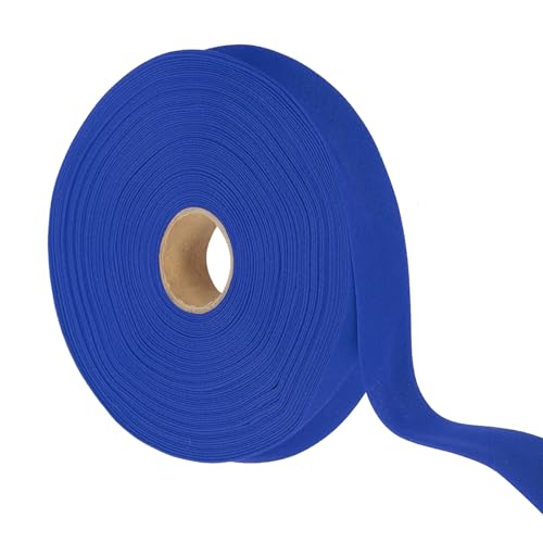 YELARXI Double Fold Bias Tape for Sewing, Quilt Binding Cotton Bias Tape Double Fold 1 Inch 25 Yards Fit for Hemming Seaming DIY Crafts Piping - (Navy Blue)