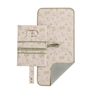 hauck Windeltasche mit Wickelunterlage Change N Walk für Unterwegs, Baby Wickeltasche Organizer, Wickeltetui mit Schlaufe für Kinderwagengriff, Wickelclutch, Abwischbar (Disney Simba Beige)