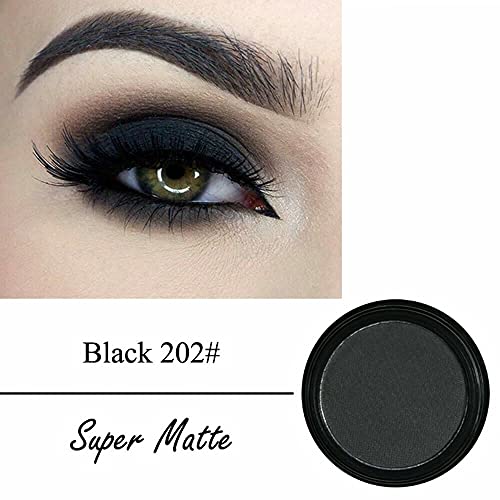 Phoera Aquapurity Waterproof Long Lasting Matte Eyeshadow Palette In 12 Pigment Color Face Powder Eye Shadow Cosmetic Cream Makeup Cosmetic (202 Black) #TOP1