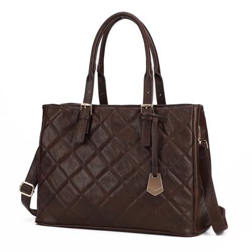 jaceeshlyn Quilted PU Leather Work Tote