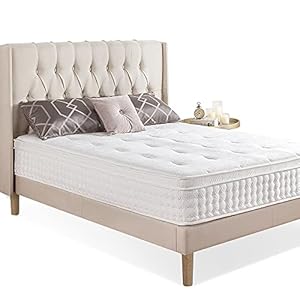 Zinus Matelas 160×200 cm – Hauteur du matelas 30cm – Matelas ferme en mousse à mémoire de forme et ressorts ensachés – Matelas hybride