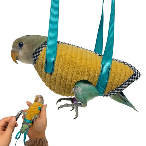 WQY Groceryshop Ultra-Soft Bird Diaper Flight Suit for Small Medium Parrots, Cute Stylish Walking Outfit Anti-Scratch Protective Clothes for Daily Outdoor & Nail Trimming, Ideal Gift for Bird Lovers S