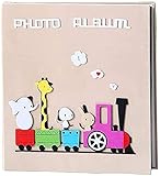 GTTFX Tuch Hirschleder Taschenalbum 6 Zoll 800 Blatt, geeignet für Familien, Baby Wachstum Rekordbuch, Hochzeitsalbum 35x38cm(Color:Beige-a)
