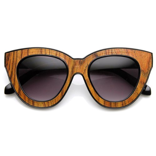 zeroUV High Fashion Block Cut Womens Cat Eye Sunglasses