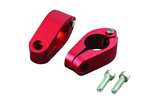 ポッシュ バイク用品 バイクハンドルブレース クランプ 22.4mm マットレッド クイックリリース 090167-22