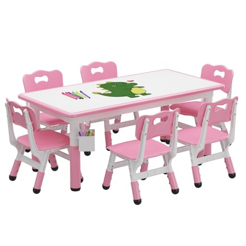 GAOMON Kids Table and 6 Chair Set