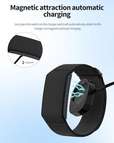 Cargador para Amazfit Helio que evita desconexiones con sujeción magnética de repuesto 4