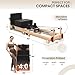 Pilates Reformer, PAETA Wooden Foldable Pilates Reformer Machine with Springs, Pilates Machines for Home Use and Studio, Pilates Equipment with Sitting Box, Jump Board and Accessories