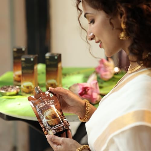 Image of MADCAF's Ready-to-Use Liquid Filter Coffee Decoction - Instantly Delicious with Just Milk and Sugar | 100ml Each - Pack of 4 (Packaging Design May Vary)