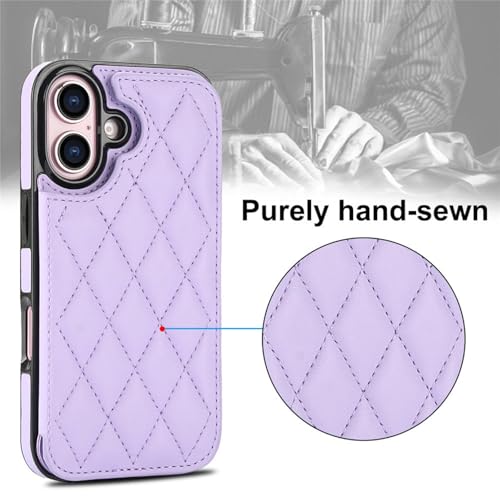 Étui en cuir rhombique haut de gamme rouge pour iPhone 15 Pro - 7