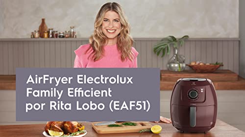Fritadeira Elétrica sem oleo Electrolux Airfryer 5L 8 receitas pré-sugeridas desligamento automatico