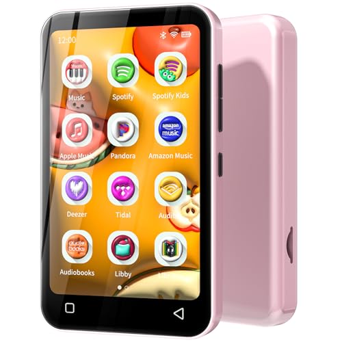 Image of TIMMKOO 80GB Kids MP3 Player with Bluetooth and WiFi, Parental Controls, 4 inch Music Player with Spotify, Audible Up to 1TB( Pink)