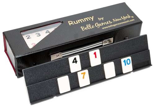 Bello Games Ninth Avenue Rummy Set Large Engraved Numbers in a Black Vinyl Case - Thumbnail 3