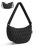 BAGSMART Crescent Crossbody Bag for Women Men Trendy, Medium Crossbody Hobo Bag with Adjustable Strap and Inner Pockets