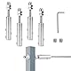 STFALI 4 Stück Seilspanner, Seilspanngarnitur,Seilspanner Edelstahl, Drahtseil Spanner für Drahtseil 4 mm, Drahtseilklemme 4mm Spannterminal zur Befestigung Abspannung von Drahtseilen