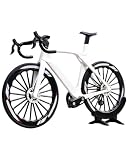 SCJJZ Fahrradmodell 1:8 Miniatur Metall Deko Retro Vintage Modellfahrrad Deko Geschenk für Fahrradliebhaber Home Office Desk Dekoration Kleines Fahrrad Spielzeug Dekofahrrad Mini(Weiß)