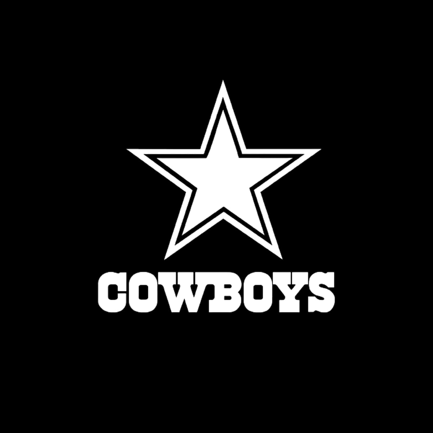 BKS-Dallas Stickers Cowboys Vinyl 8" White Decal Styling Decoration for Car Accessories Laptop Wall Tool Box Removeable Motorcycle Bumper
