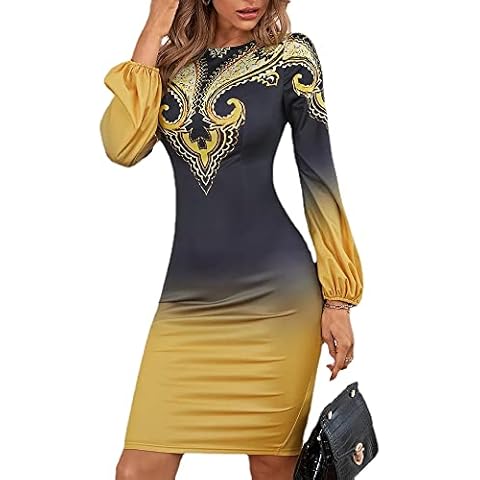 Vestido de Tubo Ajustado de Negocios de Manga Larga Cover