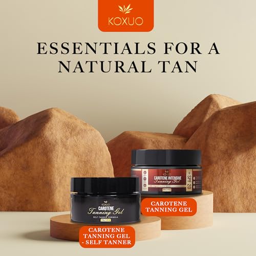 Carotin Bräunungsgel – Bräunungsbeschleuniger Selbstbräuner für Innen- & Außenanwendung – Natürlich wirkender Bronze-Glow Tanning Oil Bräunungsöl 100g / 3,53 fl oz
