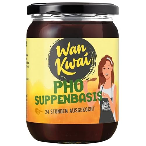 Wan Kwai Pho Suppenbasis 6x500ml – Authentische Pho Brühe für vietnamesische Suppe, aromatische Asia Suppenbasis mit Zitronengras, Galgant & Fischsauce
