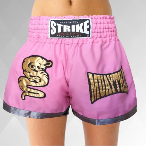 Shorts Muay Thai Strike Boxing Bermuda Calção Modelo Tailandês Bordado… (BR, Alfa, GG, Plus Size, Re