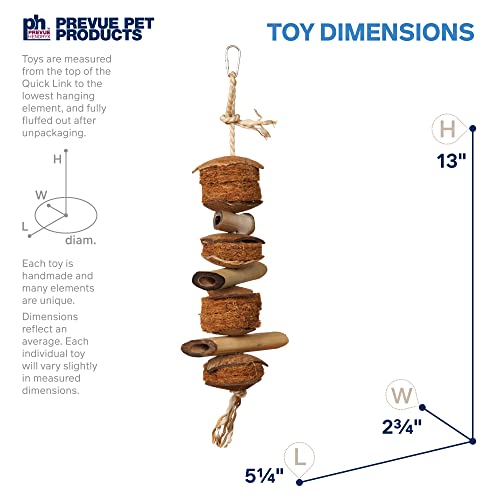 Prevue Hendryx Naturals Preen & Pacify Coco And Bamboo Bird Toy 62800 #TOP1