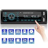 【Radio Coche con FM】Búsqueda automática de canales de radio FM con precisión. Frecuencia de radio: 87.5-108MHz, puede guardar 18 estaciones de radio, recoger libremente música, noticias, deportes, tráfico, clima y más.