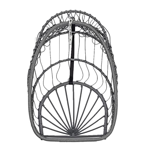 Egg Swing Chair With Stand, Rattan Wicker Hanging Egg Chair For Indoor Outdoor Bedroom Patio Hanging Basket Chair Hammock Egg Chair With Aluminum Steel Frame And Uv Resistant Cushion 350Lbs Capacity #TOP5