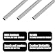 Aluminiumrohr Rundrohr, 8 mm Außendurchm, 1mm Wandstärke, 250mm Länge Nahtloses 6061 Metall Aluminium Rundrohr(3 Pcs)
