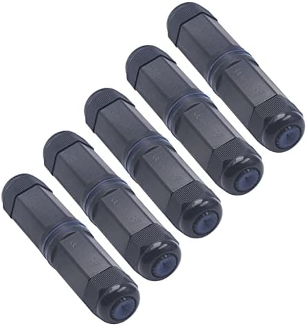 Waterproof RJ45 Coupler LEENUE Ethernet Connectors IP67 Outdoor Female to Female Cat6, Cat5e, Cat5 Cables 5 Pack