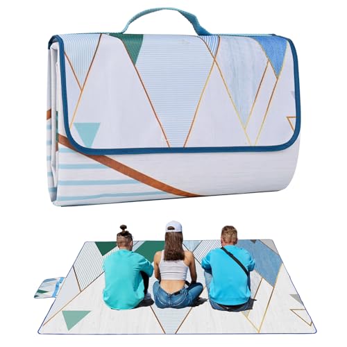 DanCoom Picnic Blanket, Foldable Waterproof Sand Mat, 80" x 80" Extra Large Picnic Blanket,Outdoor Mat Beach Blanket for Camping Hiking Travel Family Concerts by DanCoom - Used condition - US$21.59