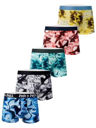 Men's Underwear Printed Boxer Briefs, Pack of 5, Assorted Colors and Patterns2