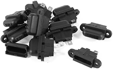 uxcell 10 Pcs Auto Car Boat Truck Blade ATC Fuse Holder Seat Cover Black
