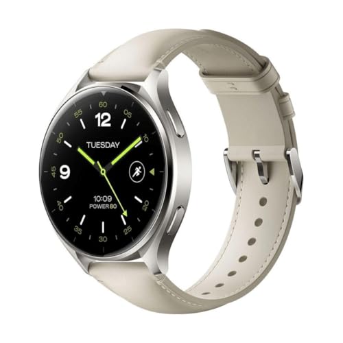 XIAOMI Watch 2 Titan - Funda Gris con Correa de Cuero Blanco