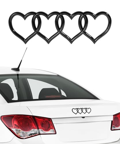 Flaconi Aufkleber für Auto,Aufkleber Auto,Auto Logo Modifikation,Herz Ringe Auto Emblem Logo Aufkleber,Autoaufkleber Tuning,Lustige Autoaufkleber,Dekorativer Aufkleber für A3 A4 A6L Q5 (Schwarz) Flaconi Aufkleber für Auto,Aufkleber Auto,Auto Logo Modifikation,Herz Ringe Auto Emblem Logo Aufkleber,Autoaufkleber Tuning,Lustige Autoaufkleber,Dekorativer Aufkleber für A3 A4 A6L Q5 (Schwarz)