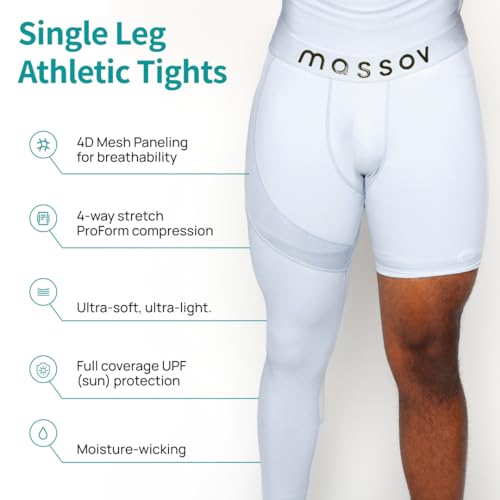 Youth Boys ProForm Single Leg Athletic Tights- Hi-Performance, Comfortable, Breathable. Right Leg Long2