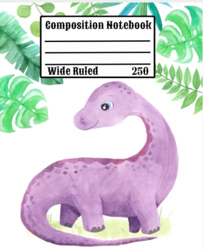 Composition Notebook Wide Ruled: Baby Dinosaur composition book made for both girls and boys, family, business, perfect for parents, grandparents, care givers, or DIY projects and schools.
