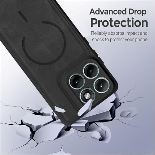 Image of SBMS Back Cover for Motorola Edge 70 Fusion 5G | Ultra Slim Soft Rubberised Hard Case | Oil Feel Soft Leather Back | Mag-Safe Design (Mag-Safe Not Support) | Camera Protection Edge 70 Fusion (Black)