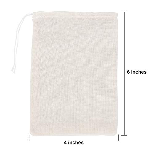 Bolsas de arpillera multiusos Tatuo con cordón ajustable para almacenar té, pack de 200 2