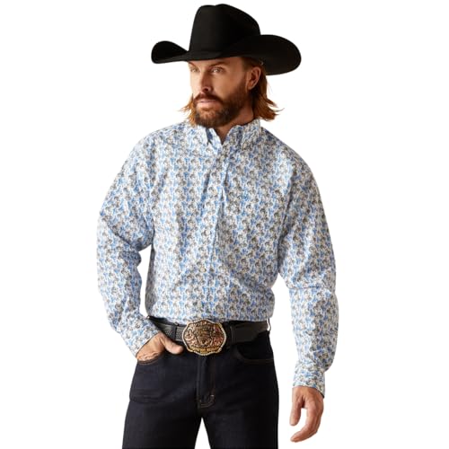 Chemise Homme Ariat Mns Peerce Ls Shrt Blanc Vetement Mode Masculine