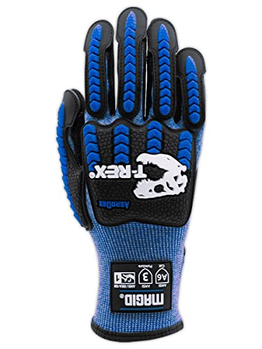 Magid T-Rex Flex Series Trx685 Extremely Lightweight Aerodex Shell Impact Glove –Cut Level A6-8/M (12 Pr) #TOP2