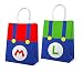 16 PCS Super Mario Bros Birthday Party Supplies Birthday Favor Gift Bags for Kids, Super Mario Bros Themed Party Supplies Favors Birthday Party Decorations, 5.9 * 3.2 * 8.3 inch