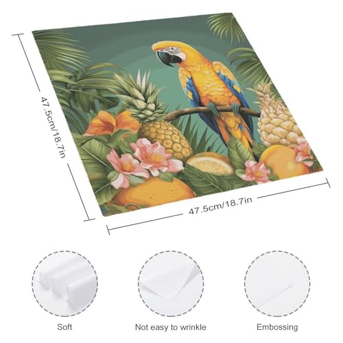 Servilletas de Tela Summer Parrot Pineapple 4 PCS miniatura 2