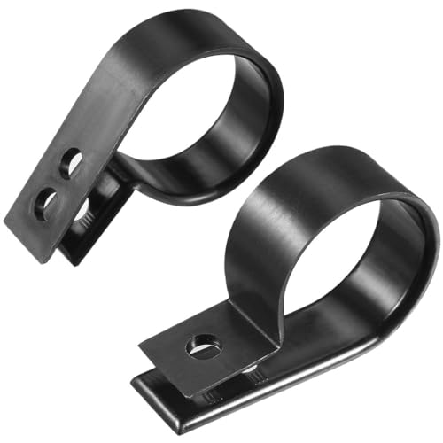 TA-VIGOR 10Pcs Nylon R-Type Cable Clamp Clips, 21-25mm Plastic Cable Clamp Assortment Kit Fastener, Plastic Wire Clamp Clips for Electrical Cable Wire Conduit Cable Management, Black