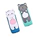 Produktbild iSuperb 2PK Federmäppchen Studenten Mäppchen Teenager Katze Schuletui Stiftemäppchen Schulmäppchen Schlamperbox Damen für Mädchen Pencil Case Blau/Grün (Graue + weiße Katze)
