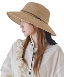 [milsa] ひんやり快適 アドベンチャーハット 帽子 メンズ レディース UVカット ネックガード 洗濯 BEIGE 60cm