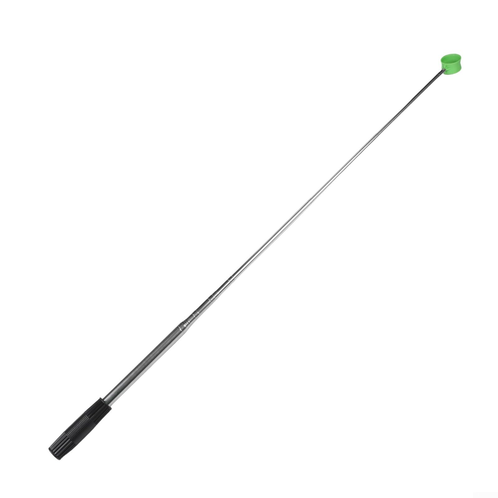 Récupérateur de balles de golf télescopique en acier inoxydable, longueur extensible de 2,7 m et 3,7 m, ramassage double face sécurisé, poignée antidérapante pour les dangers liés à l'eau (bleu 3,7 m)