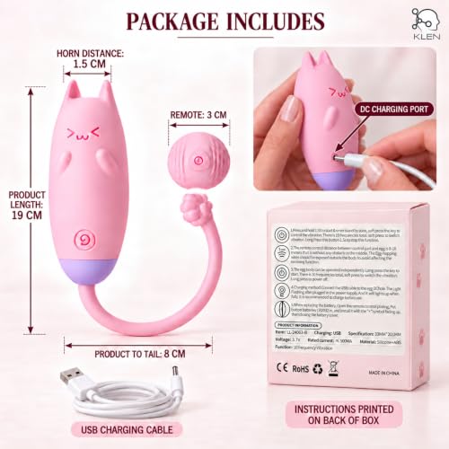Image of KLEN Body Massager Machine for Women Portable Waterproof Remote Controlled
